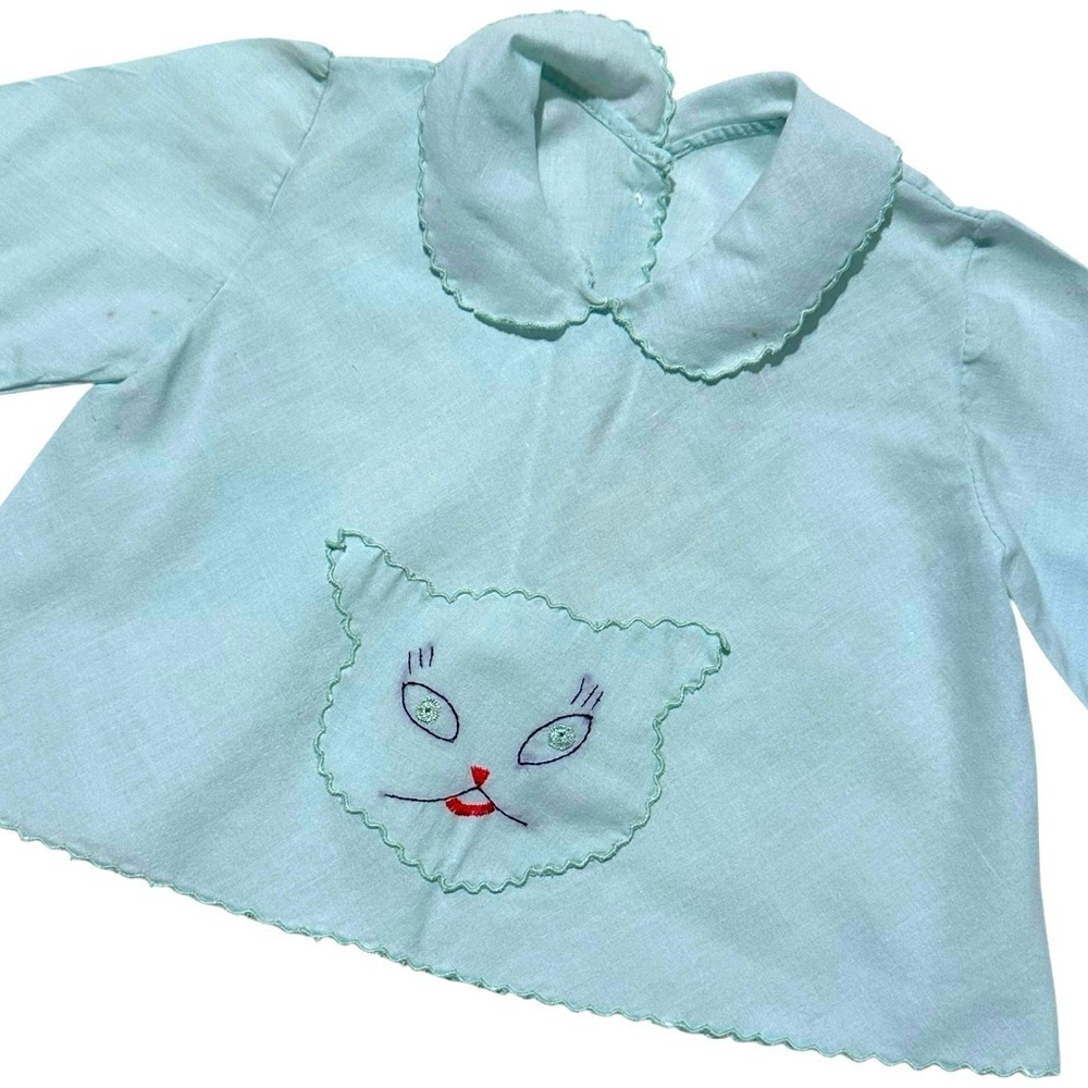 Vintage Cat Embroidered Top - Picture 2 of 3